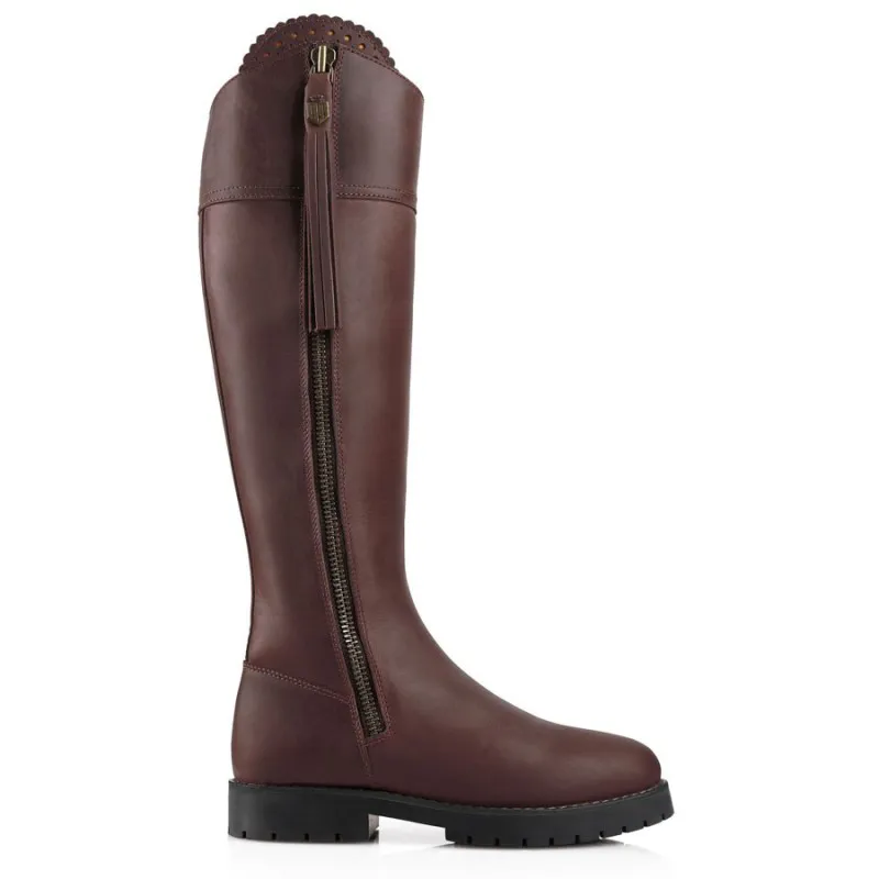 Fairfax and Favor Ladies Explorer Mahogany Leather Boots-1